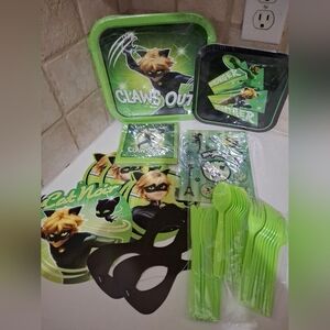 Miraculous Birthday Party Supplies Set Cat Noir NEW
